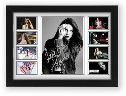 Lana Del Rey Signierter Posterdruck, limitierte Auflage, Fangeschenk, Sammlerstück, Fanartikel, gerahmt, A3 (30 x 40 cm)