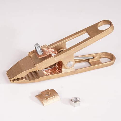 ROJOO 500A A Forma D'ottone Terra Saldatura a Terra Morsetti di Rame Heavy Duty per ARC Saldatrice MMA/TIG/MIG