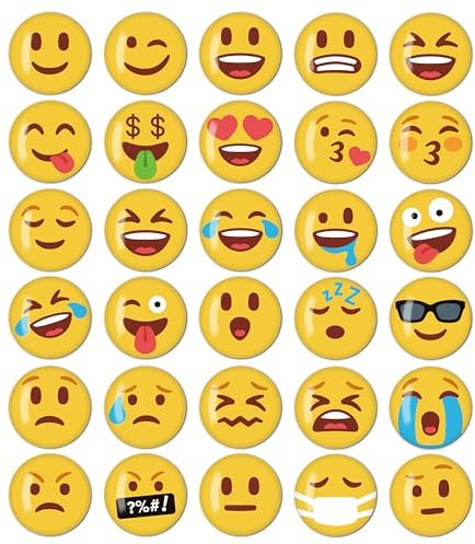 BIROYAL 30 STK. Kühlschrankmagnete - 3D Kühlschrank Magnete - Magnete Kühlschrank für Magnettafel, Whiteboard, Pinnwand Küche - Dekomagnete Geeignet für Heimdekoration, Büros, Schließfächer - 30mm