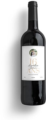 CADEAUX.COM - Bouteille de vin personnalisée anniversaire de mariage - Noces de Saphir