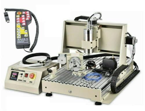 Fresatrice CNC per metallo router fresa 6040 USB metallo 4 Axis Kit 1,5 KW macchina per incisione router strumento per incisione fai da te mini fresatrice per metallo, legno, vetro pietra