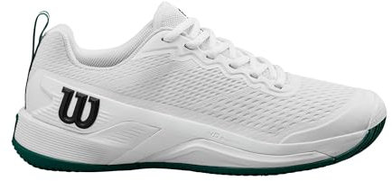 Wilson Herren Rush Pro 4.5 Tennis Shoe, White/White/Aventurine, 40 2/3 EU