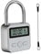 Digitale Zeitschloss, TGKYK Time Lock mit Seil und LCD-Display, USB Wiederaufladbar Intelligentes Zeitschloss, Zeitschloss Vorhängeschloss für Kontrolle Schlechter Gewohnheiten (Silber)