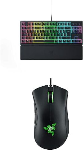 Razer Ornata V3 Tenkeyless + DeathAdder Essential (2021) Bundle – Clavier Gamer Compact à Bas Profil Clavier AZERTY | Noir +DeathAdder Essential (2021) Souris Gaming Filaire Capteur de 6400 DPI