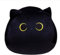 ZEHHAST Schwarze Katze Plüschtier, 25cm süße Katze Plüschtier, weiche Katze Nickerchen Plüsch, Cartoon Black Ball Katze Kissen, Geburtstagsurlaubsgeschenke für Jungen und Mädchen