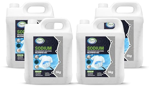JOVS Sodium Percarbonate 4x 5 kg - Pure Granular Oxygen Bleach Cleaner, Eco-Friendly Stain Remover & Laundry Whitener, Biodegradable Household Cleaning Agent