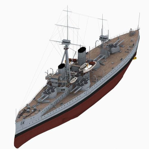 FMOCHANGMDP Royal Navy HMS Dreadnought Battleship 1918 Maßstab 1/700 Modellbausatz Flugzeugträger, Spielzeug Und Geschenke Für Erwachsene, 9 Zoll