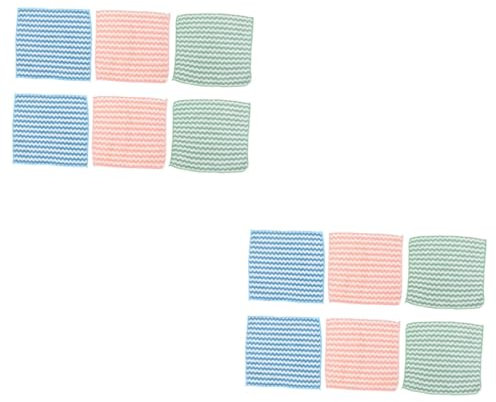 Amosfun 12 STK küche waschlappen waschbare poliertücher wischtuch Bebe reinigungstücher Cleaning Cloth lumpen Geschirrtücher für die Küche spülschwamm küche staubtuch Küchenreinigungstuch
