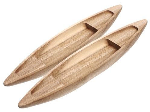 PRETYZOOM 2pezzi Modelli di Barca in Legno Grezzo Decorazioni Galleggianti per Acquari Accessori Nautici per Casa Miniature di Barche in Legno Tradizionale Accessori da Tavolo Forma di Barca