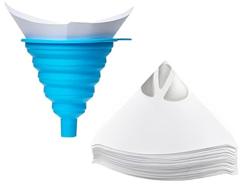 QXCFTW Paint Strainer, 100Pcs Paint Filter, Resin Filter Disposable Paint Strainers for Automotive Spray Paint, Art Painting Cooking Oil Filter with Cone Silicone Funnel Filter