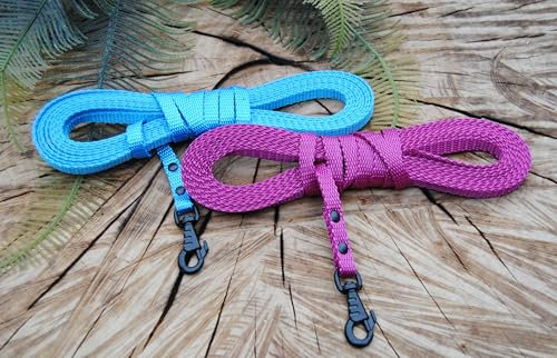 Petite Welpenleine Nylon Blau 10mm extra leicht 3m, 5m, 10m, 15m Trainingsleine (3Meter ohne Schlaufe)