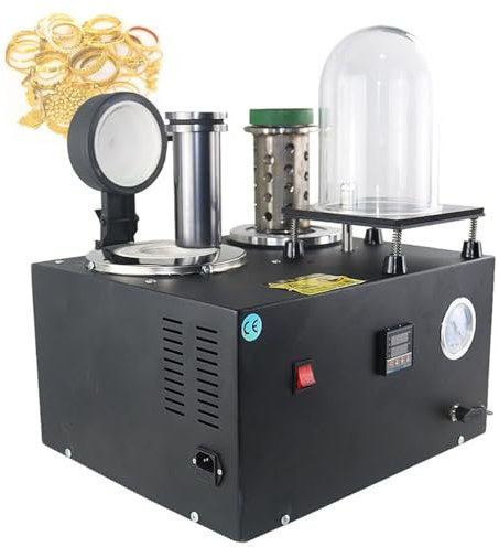 Machine d'investissement de moulage sous vide 2 L, table de contrôle numérique de la température Four de fusion d'or 2 L Four de raffinage de fusion électrique 1500 W 2000 F Combinaison de fonte de ci