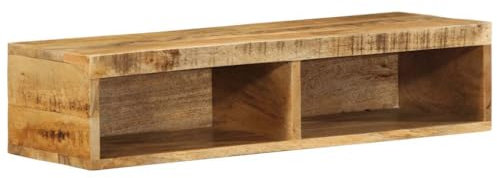 vidaXL Mobile TV a Parete 80x30x19 cm Legno Grezzo Massello di Mango, Porta TV, Mobile multimediale, Armadio HiFi, Mobile TV, Mobile multimediale