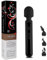 NEU - „THE ROCK XXL“ KRÄFTIGE 30,0 cm Vibration für Frauen JETZT mit DISPLAY - Massagestab-Dildo inkl. 3 AUFSÄTZE aus hochwertigem PREMIUM SILIKON - Vibrator in schwarz von „BuyAndFeelGood“
