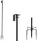 MIXXIDEA Vogelhaus Ständer 203 cm Verstellbar Metall Universell Vogelfutterhaus Ständer Set mit 5 Zinken-Sockel für Draußen,Hof,Schwarz,Ständer Satz für Wetterstation (Ohne Vogelhaus)