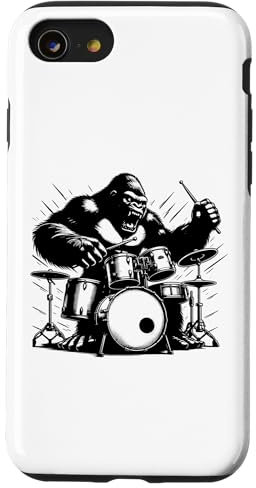 Custodia per iPhone SE (2020) / 7 / 8 Batteria Gorilla Batteria Batteria Musica Rock Band