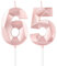 Rose Gold 65th Birthday Candles,3D Number 65 Candle for Cake,Women 65th Birthday Decorations,Rose Gold 65 Candle Cake Topper for Girls Women Her Him Birthday Party Wedding Decorations