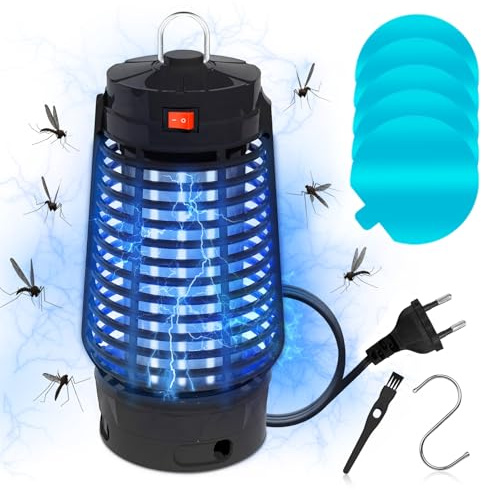 AMFUN Insektenvernichter Elektrisch, Mückenlampe mit LED Lampe, Fliegenfalle Elektrisch Mückenabwehr, Wasserdicht IPX4, für Mücken, Fliege, Motten, Spinnen