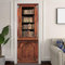Türtapete Selbstklebend 100x200 Holz Türfolie Vintage Bücherregal Türaufkleber Fototapete 3D Effekt Türklebefolie Türposter für Innentür Schlafzimmer Bad Dekoration M4779