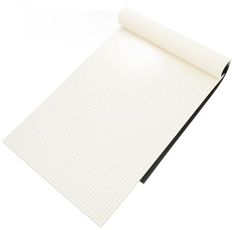 Millimeterpapier Zeichenblock A4 Schwarz, Stabiles Kartonrücken