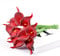 5 flores artificiales de lirios de cala de tacto real, elegantes plantas de seda de tacto real, ramo de boda, flores para el hogar (rojo vino)