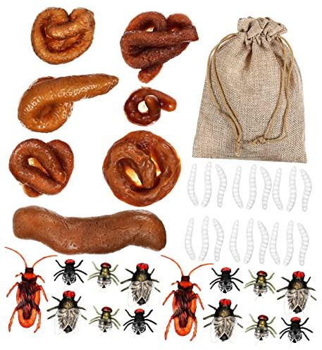 SUPVOX Blagues Poop Faux Réaliste avec Mouches Décoration Farce Avril pour Fêtes et Halloween sans Odeur Résidu