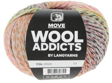WOOLADDICTS Move (Lang Yarns) 1126.0020 - darkgreen/lightblue/orange/rose
