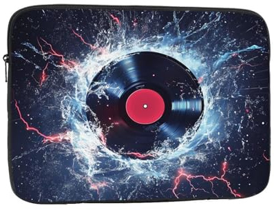 Galaxy Music Record Laptop Case 17 Zoll Wasser CD Laptop Tasche für Damen Herren Wasserabweisende Business Computer Tragetasche Stoßfest Notebook Sleeve