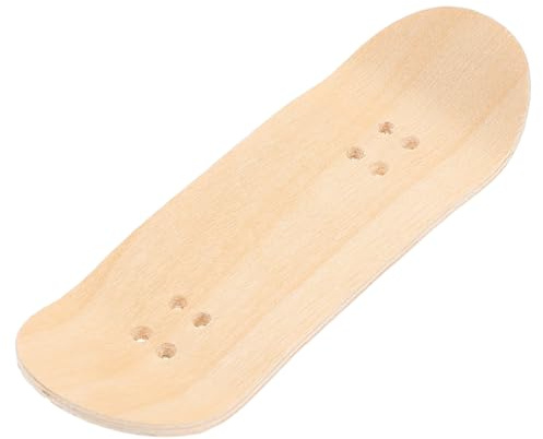 34mm Holz Fingerboard Deck aus Ahorn, Ersatz für Trucks | Natürliche Maserung, Beige Optik, für Outdoor und Partys, Inklusive Werkzeug und Zubehör