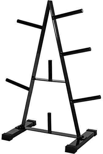 MOVIT® Hantelscheibenständer Hantelbaum, Scheibenaufnahme: 30mm Farbwahl: schwarz oder weiß, bis 250 kg belastbar, 7 Stangen