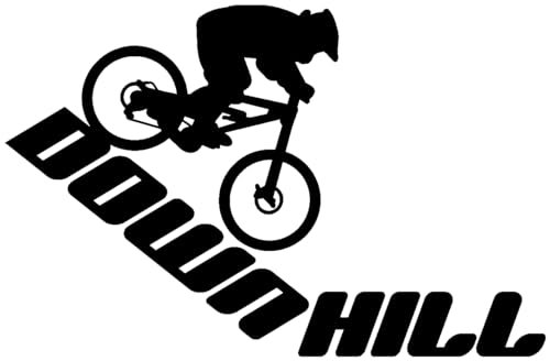 Samunshi® Autoaufkleber Downhill Mountain Bike Aufkleber 15 x 9,8cm schwarz