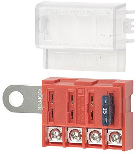 Blue Sea Systems St Blade 5023 Battery Terminal Negative Bus 4 Circuits Fuse Block 100A