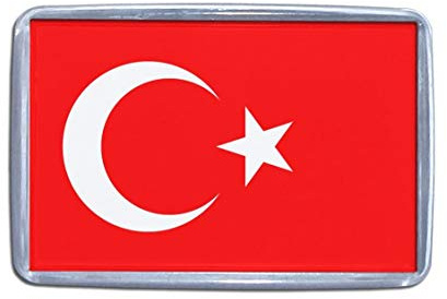 Turkey Flag - Small Plastic Fridge Magnet