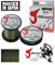 Daiwa J-Braid 8 Braid 0.20mm, 13.0kg / 29.0lbs, 1500m dunkelgrün, rund geflochtene Angelschnur