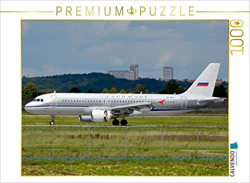 CALVENDO Puzzle Aeroflot - Airbus A320 1000 Teile Puzzle quer | Lege-Größe cm Foto-Puzzle für glückliche Stunden