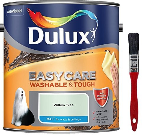 New 2017 Dulux Easycare Washable & Tough Matt Willow Tree 2.5L with Unique Stain Repellent Technology. Includes PSP Touch-up Brush.