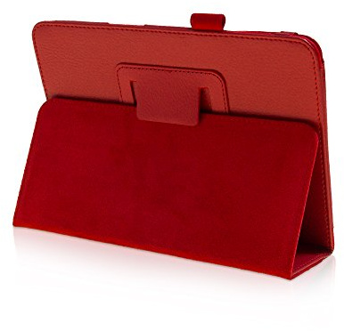 Klassische Hülle mit Standfunktion für Samsung Galaxy Tab S2 8.0 in ROT mit automatischer Sleep- und Wake-Up-Funktion [passend für Modell SM-T710, SM-T713, SM-T715, SM-T719]