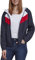 Urban Classics Coupe-Vent 3 Tons pour Femme Jacket, Bleu Marine/Blanc/Rouge feu, XL