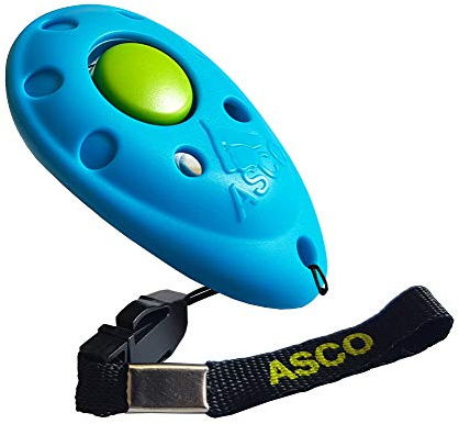 ASCO Profi Clicker für Hunde & Katzen - Clickertraining AC04P | - Effektives Clickertraining - Klarer, konstanter Klickton - Versenkter Auslöseknopf - Schnelle Lernerfolge
