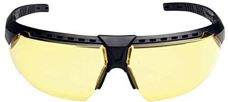 Honeywell H94221 Avatar Schutzbrille, Gelb Sichtscheibe, Schwarz Rahmen, Beschlagschutz HydroShild