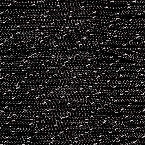 Paracord Planet Reflektierendes 95 Paracord – Camping, Wandern, Zelt und Abenteuerseil (30 m, schwarz)