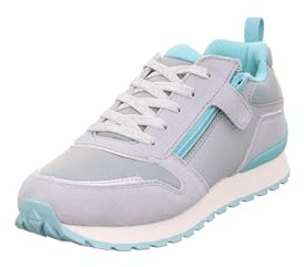 Superfit Mädchen Dash Sneaker, Hellgrau Hellgrün 2500, 32 EU