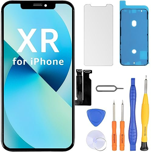 LL TRADER Display für iPhone XR 6.1 LCD Bildschirm Ersatz FHD Touchscreen 3D Touch Digitizer Rahmen Montage und Reparaturkits