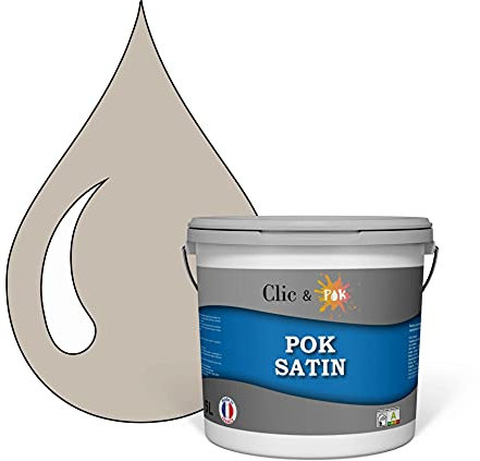POK SATIN : Peinture Satin Lessivable Lin Médium 50m² - 5L