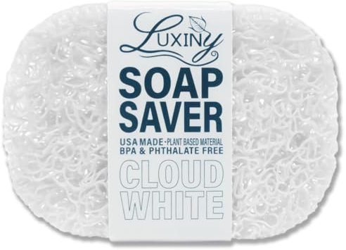Économiseurs de savon pour savon en bar, fabriqué aux États-Unis par Luxiny, soulève le savon dans les porte-savons et les porte-savon de douche – Le savon fait main dure plus longtemps – Fabriqué à