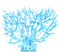 Ancllo Corallo artificiale per acquario, pianta ornamentale in resina colorata, blu, 19 x 24 cm