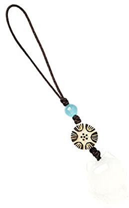 1pièce Pendentif De Téléphone Naturelle Avec Chien Renard Blanc Pendentif Créatif Pour Clé Et Décoration Original Pour Femmes Et Filles