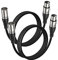 EBXYA Cable XLR 1M 2Pack Cable XLR macho a hembra Cable de micrófono Cable DMX equilibrado de 3 pines Cable de conexión XLR