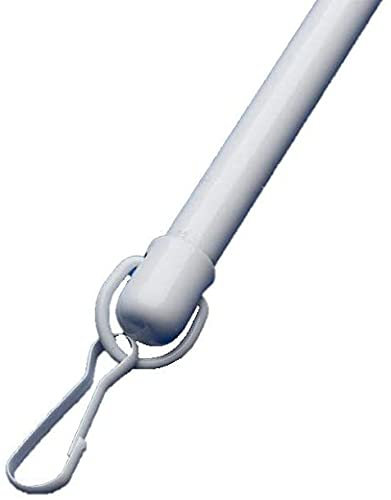 rewagi – Alu Schleuderstab, Schleuderstange, Gardinenzubehör - Farbe: weiß, aluminium – 4 Stück Länge: 75 cm, 100 cm (Farbe: weiß 75 cm)