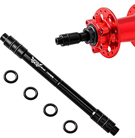 MUQZI Fahrrad Steckachse 12mm Vorderachse auf 9mm Schnellspanner Umbauadapter 135mm QR Adapter, Schwarz